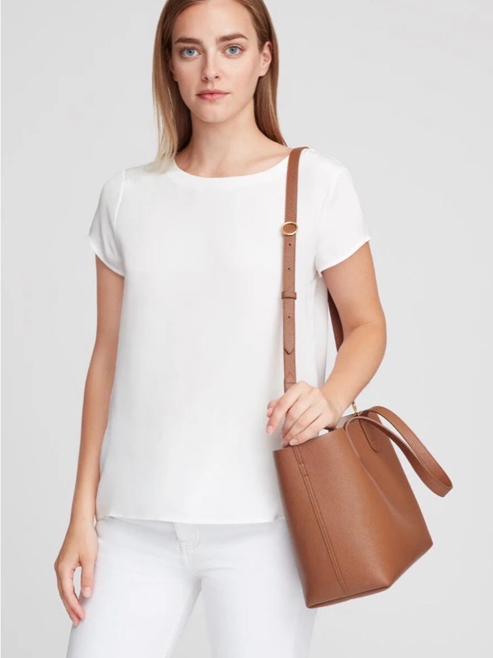 Cuyana Small Structured Leather Tote